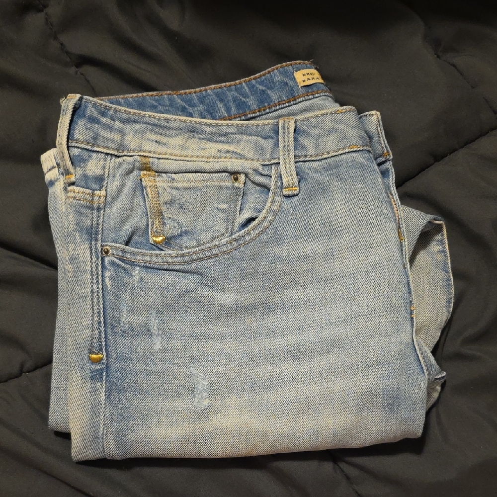 Zara Women's Light Blue Jeans 8